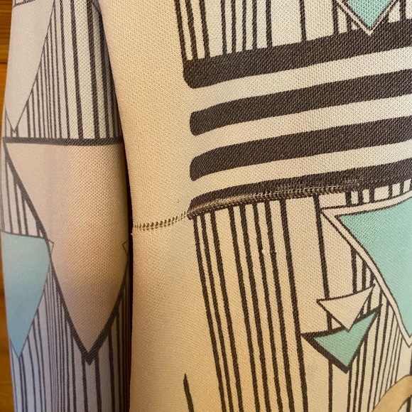 Vintage 70s Geometric Button-Up Disco Shirt - Picture 4 of 5